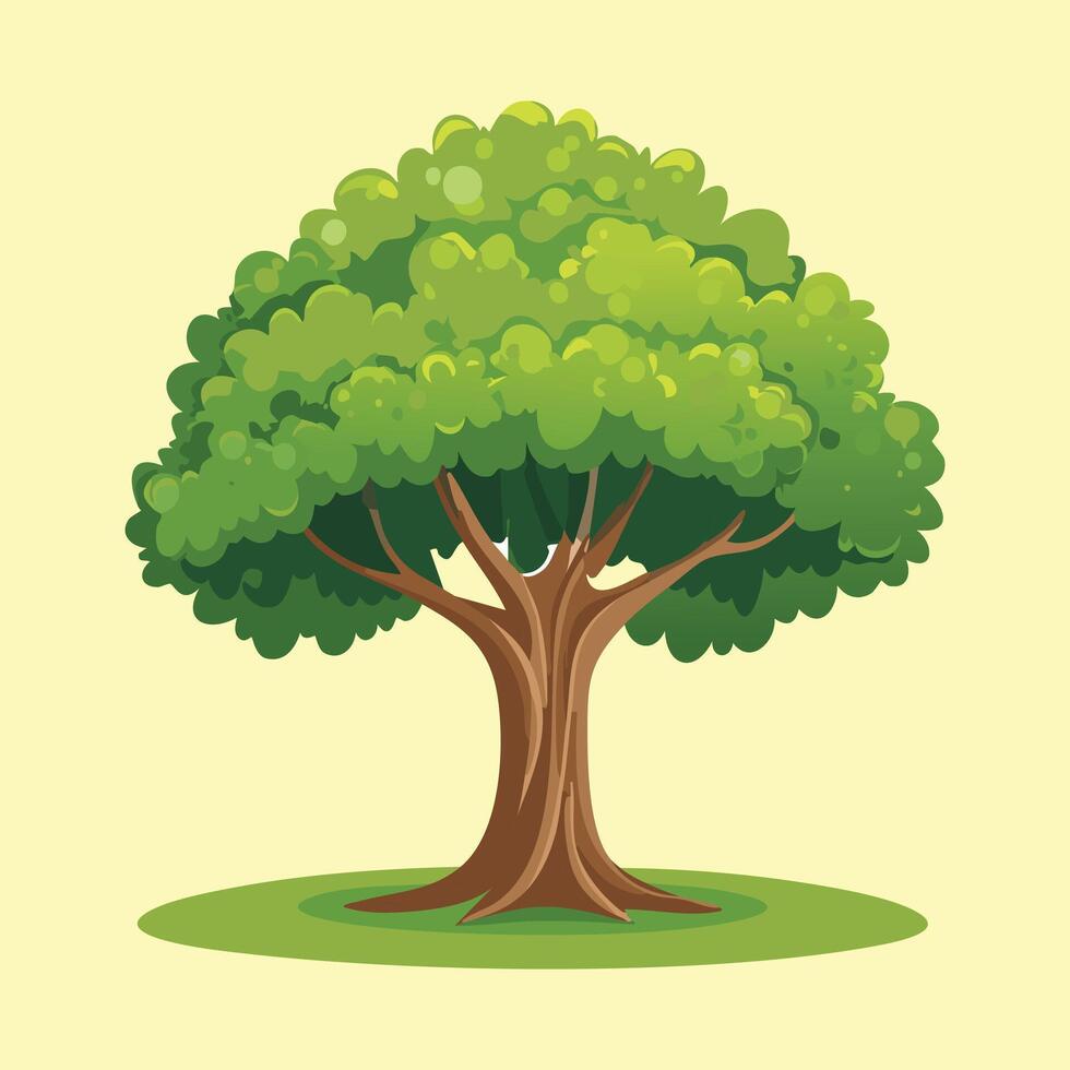 illustration of a cartoon tree vector
