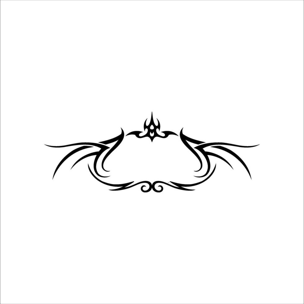 Black and white tribal frame vector