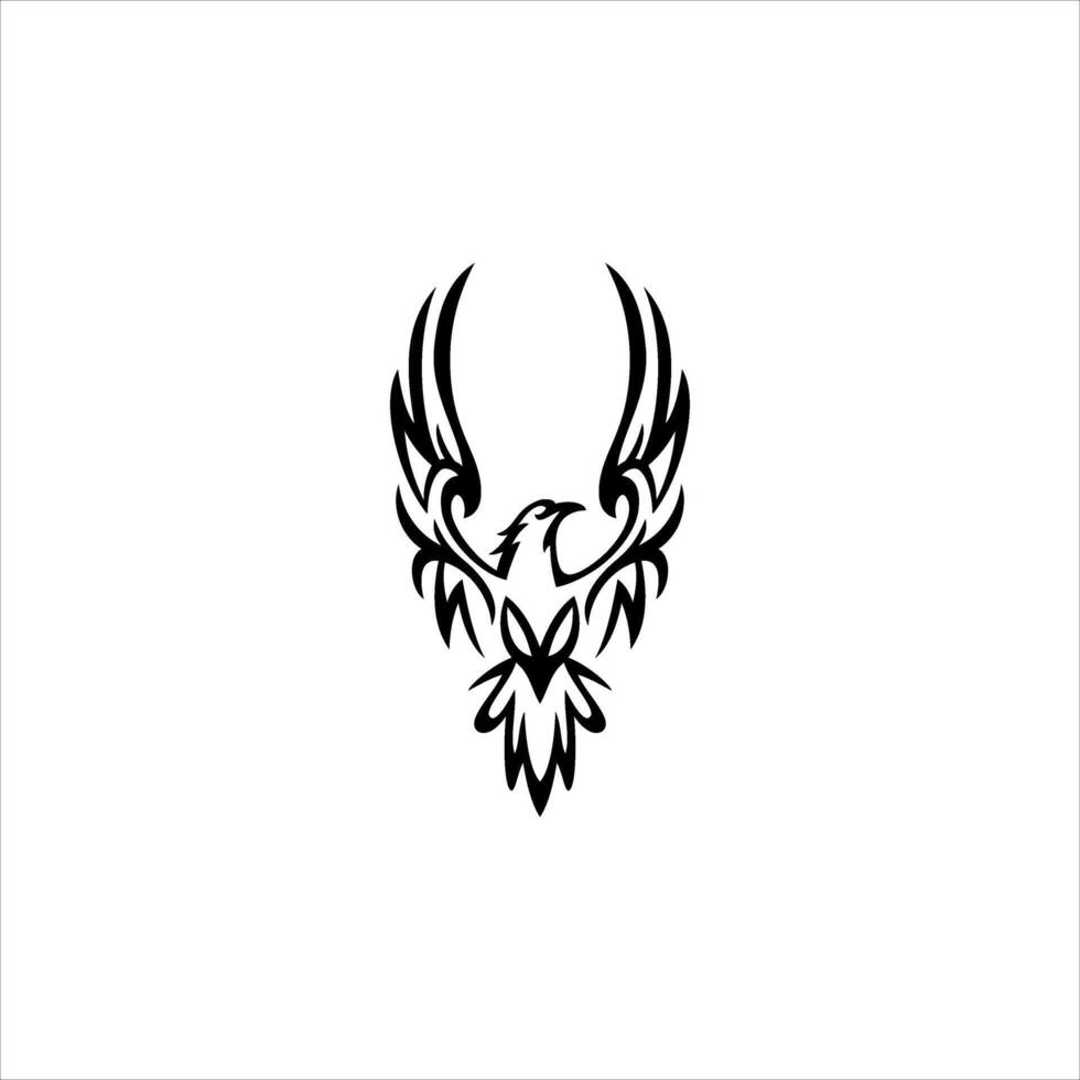 Bird concept in black and white style vector