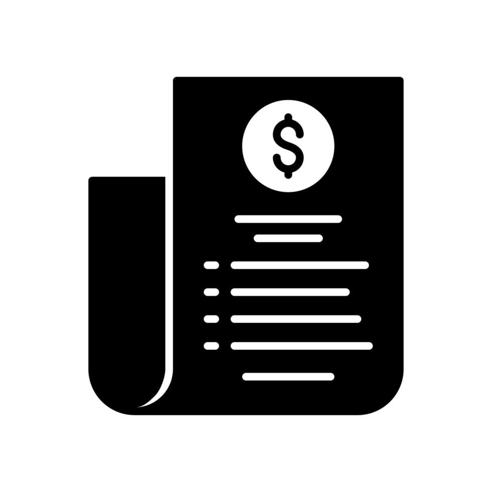 Invoice icon or payment bill receipt vector