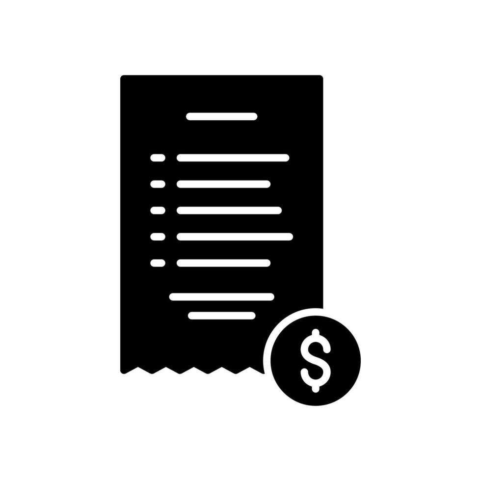 Payment bill or invoice icon with dollar coins vector