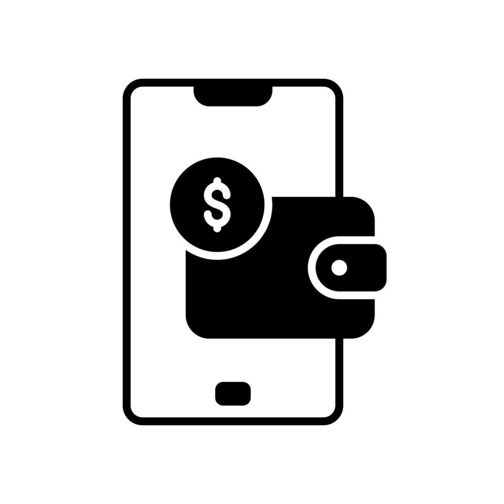 Digital wallet icon for saving and online transactions vector