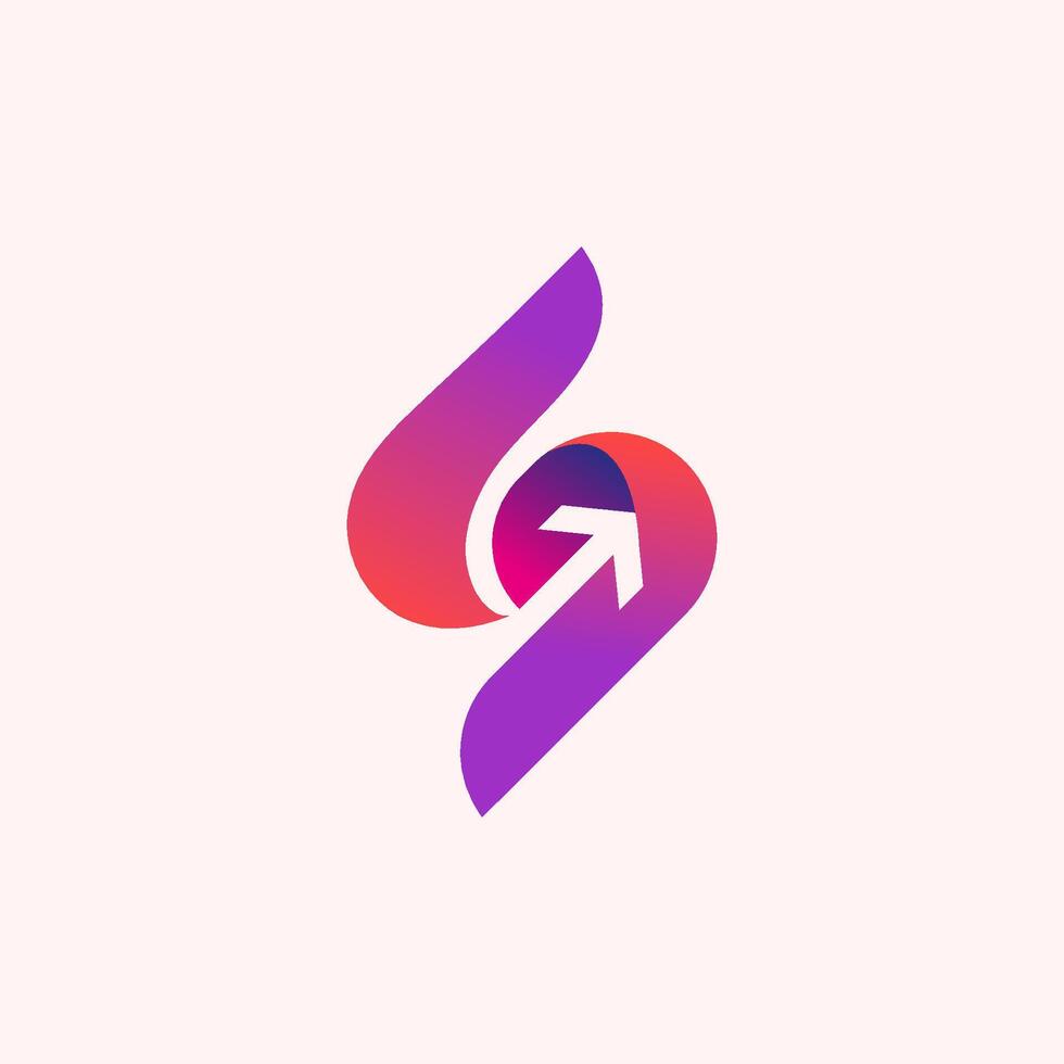 Abstract S Arrow Logo design with growth arrow logo concept for business vector