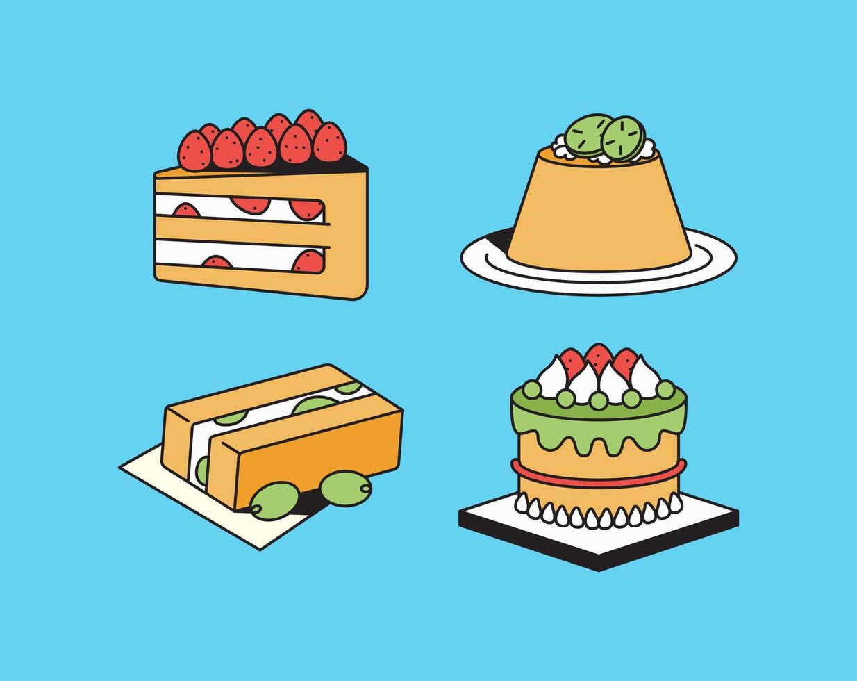 Delectable Dessert Illustrations vector