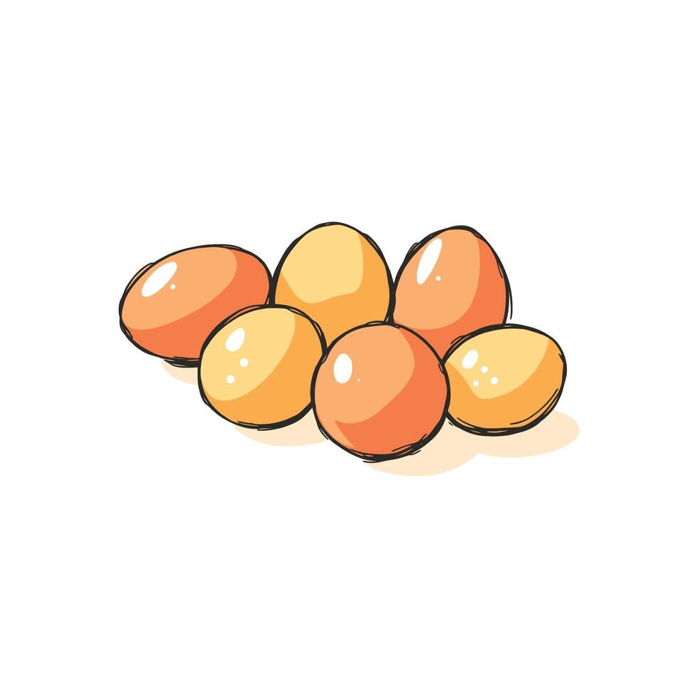 Hand-Drawn Eggs Artwork Ideal for Food and Farm Illustrations vector