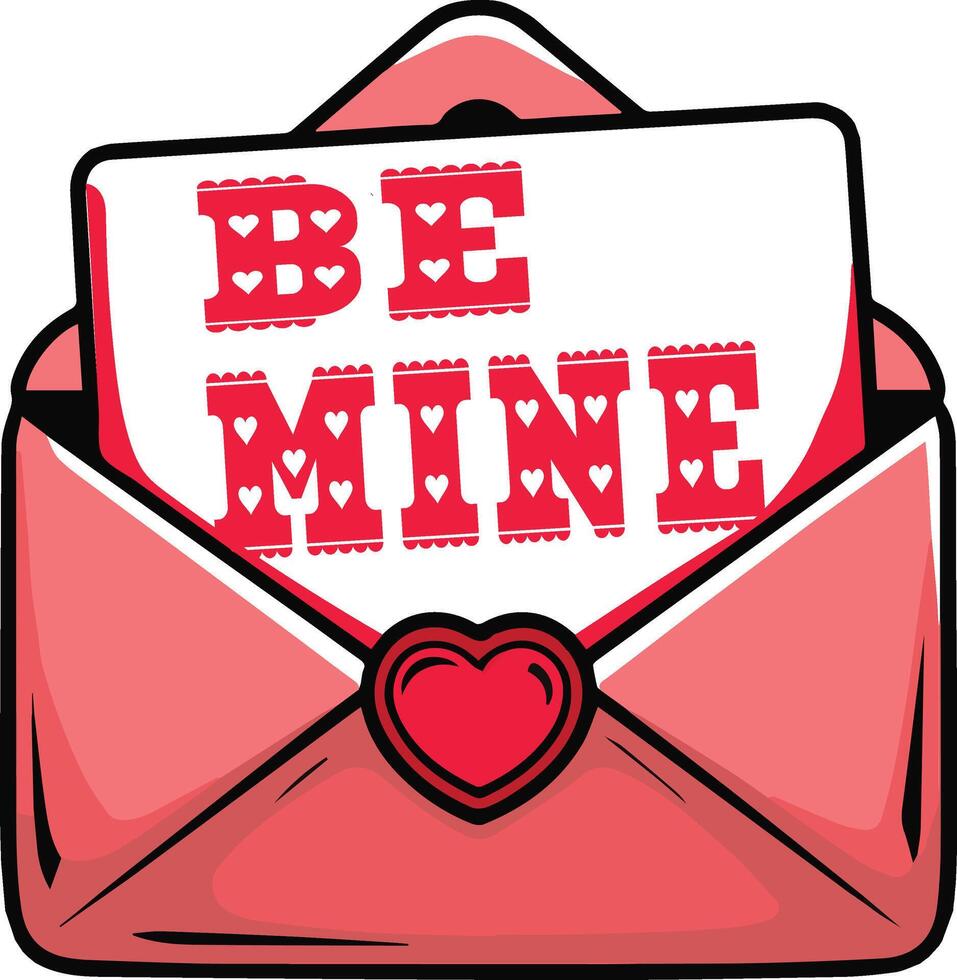 Discover the charming vintage-inspired design of a classic love letter envelope, complete with a heart-shaped seal. Evoke nostalgic romance with this timeless illustration vector