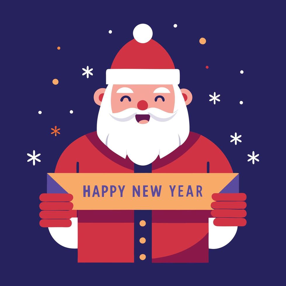 Happy New Year. Illustration of Santa Claus vector