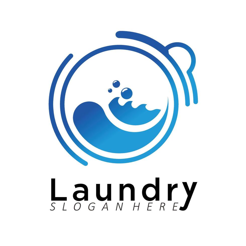 Laundry logo or washing logo vector