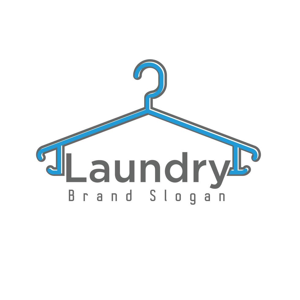 hanger cloth laundry logo vector