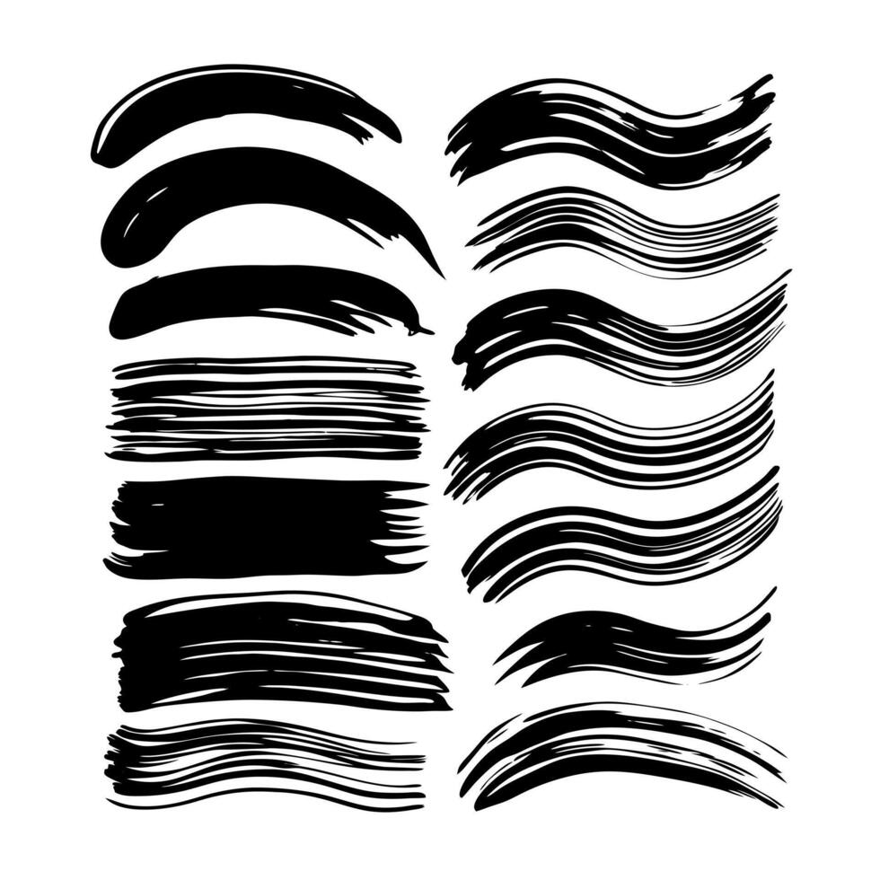 Stylish Ink Stroke Elements for Graphic Designers vector