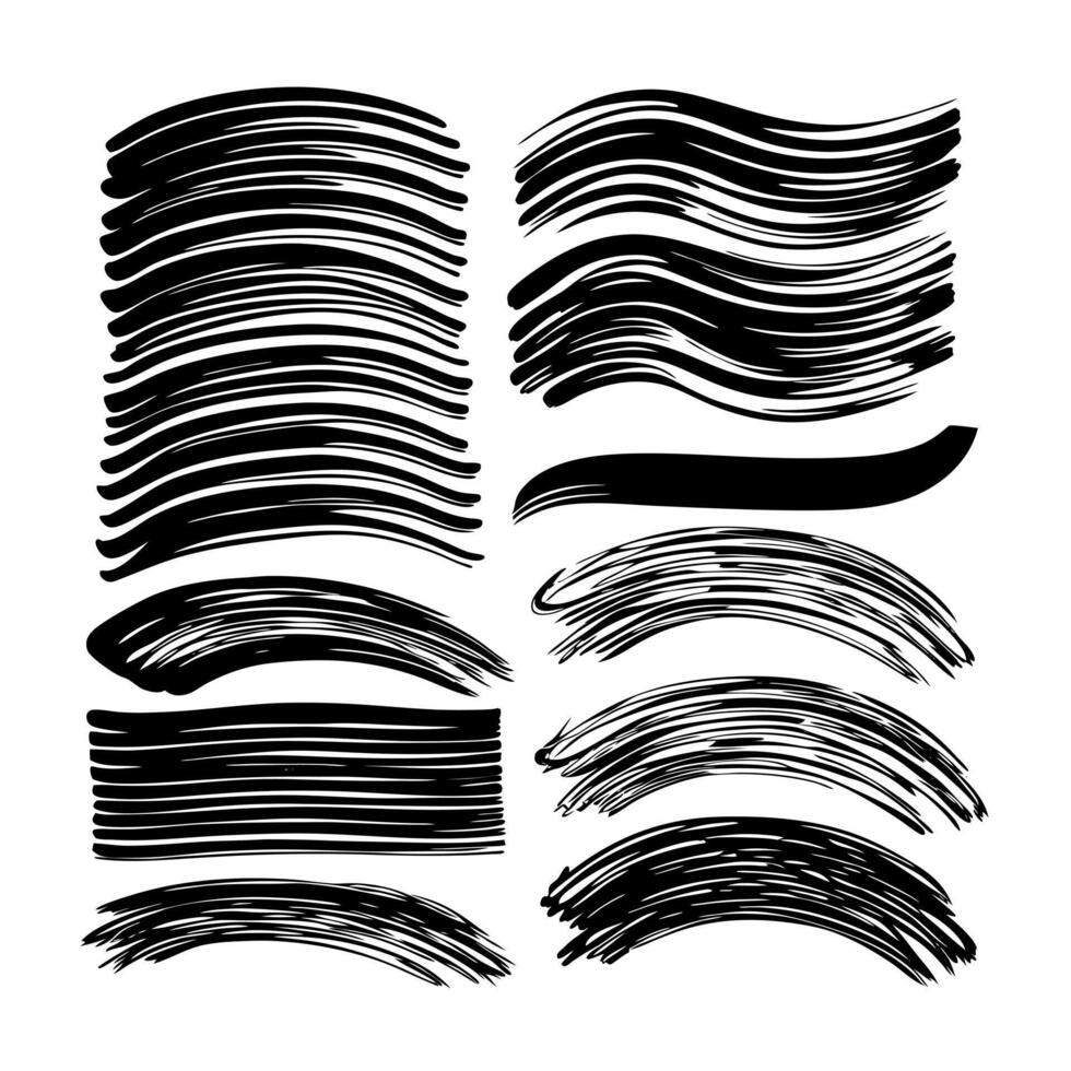 Dynamic Ink Brush Strokes for Modern Designs vector