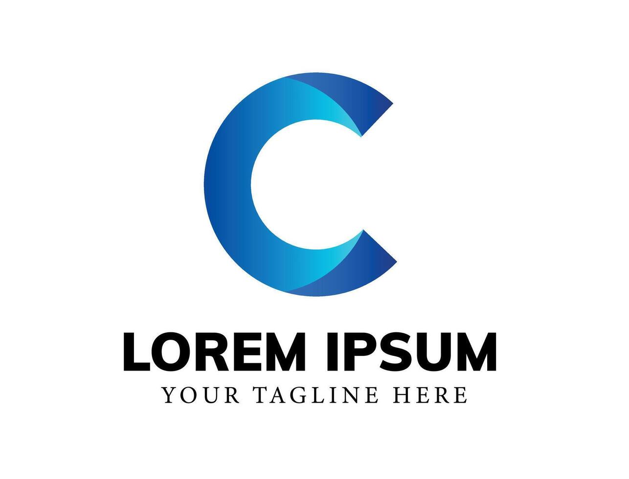 Logo Design Template Element Usable for Business and Branding logos. Elegant alphabet C letters font logo. Simple Arrow Up Logo Image. vector