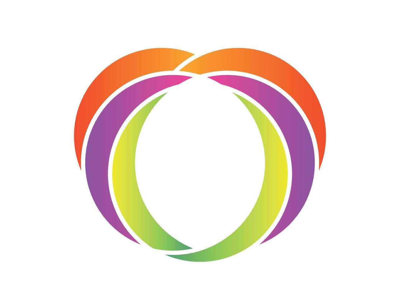 circles objects color full design logo. floral logo vector