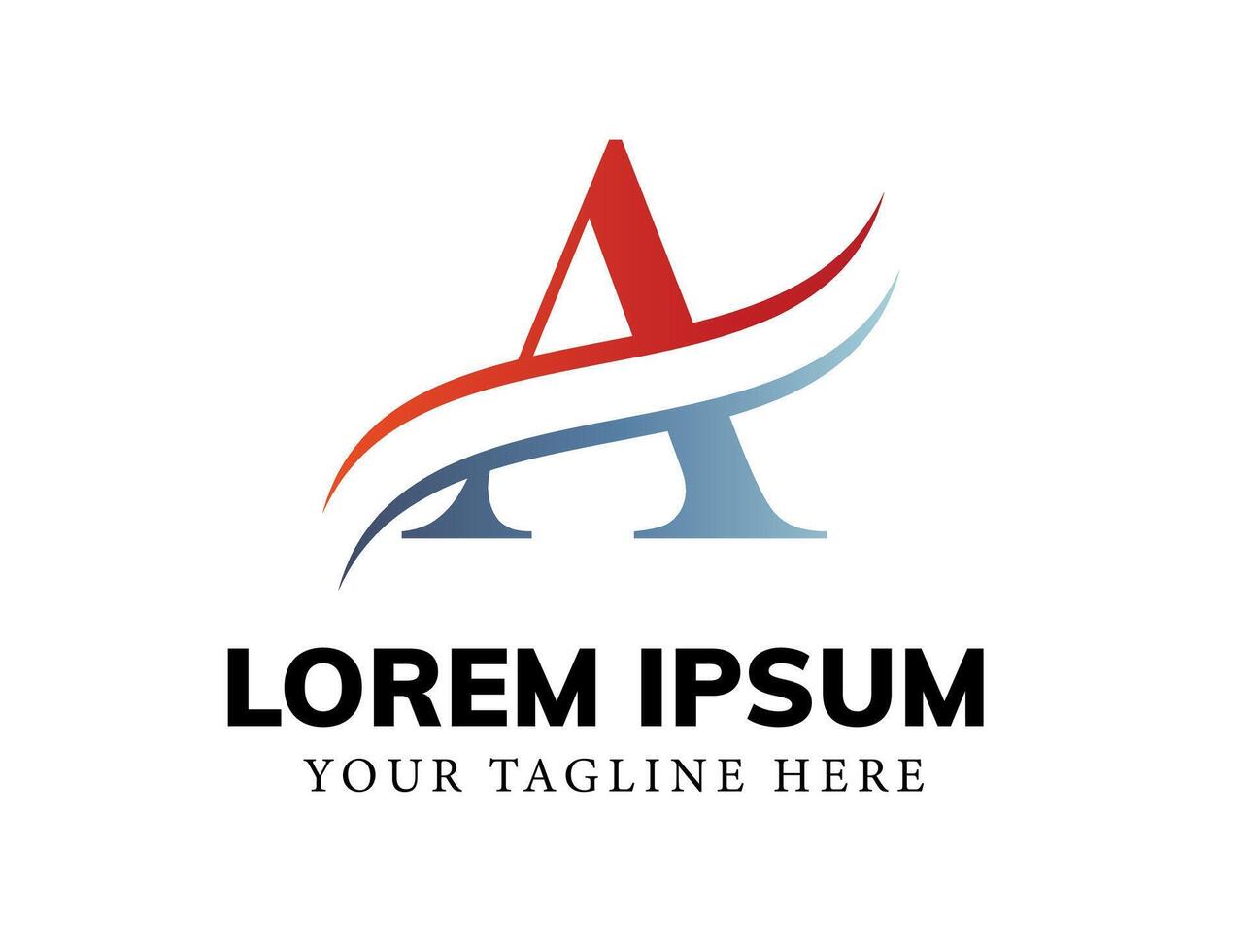 A logo. Elegant alphabet A letters font logo. Simple Arrow Up Logo Image. Flat Logo Design Template Element Usable for Business and Branding logos vector