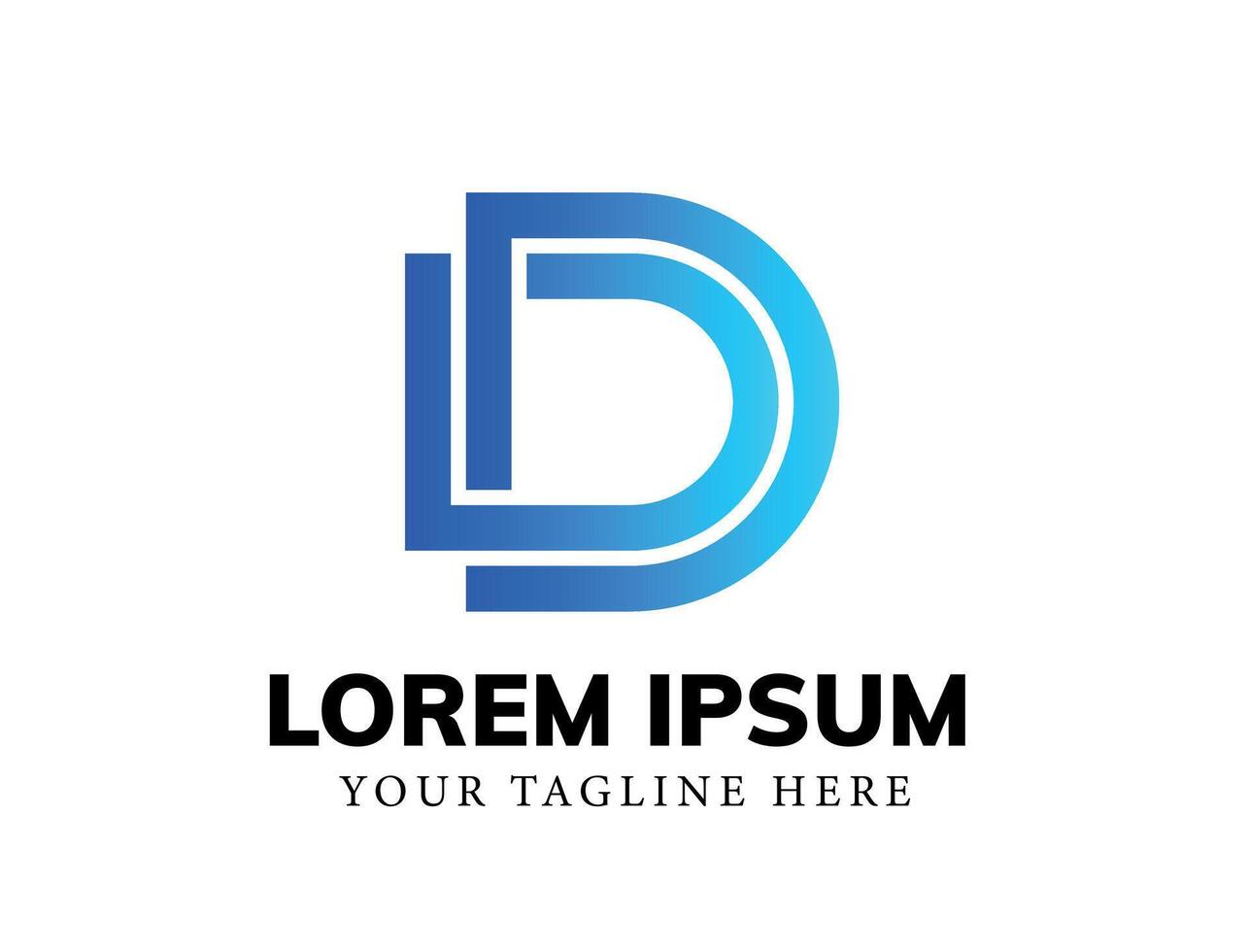 Logo Design Template Element Usable for Business and Branding logos. Elegant alphabet D letters font logo. Simple Arrow Up Logo Image. vector