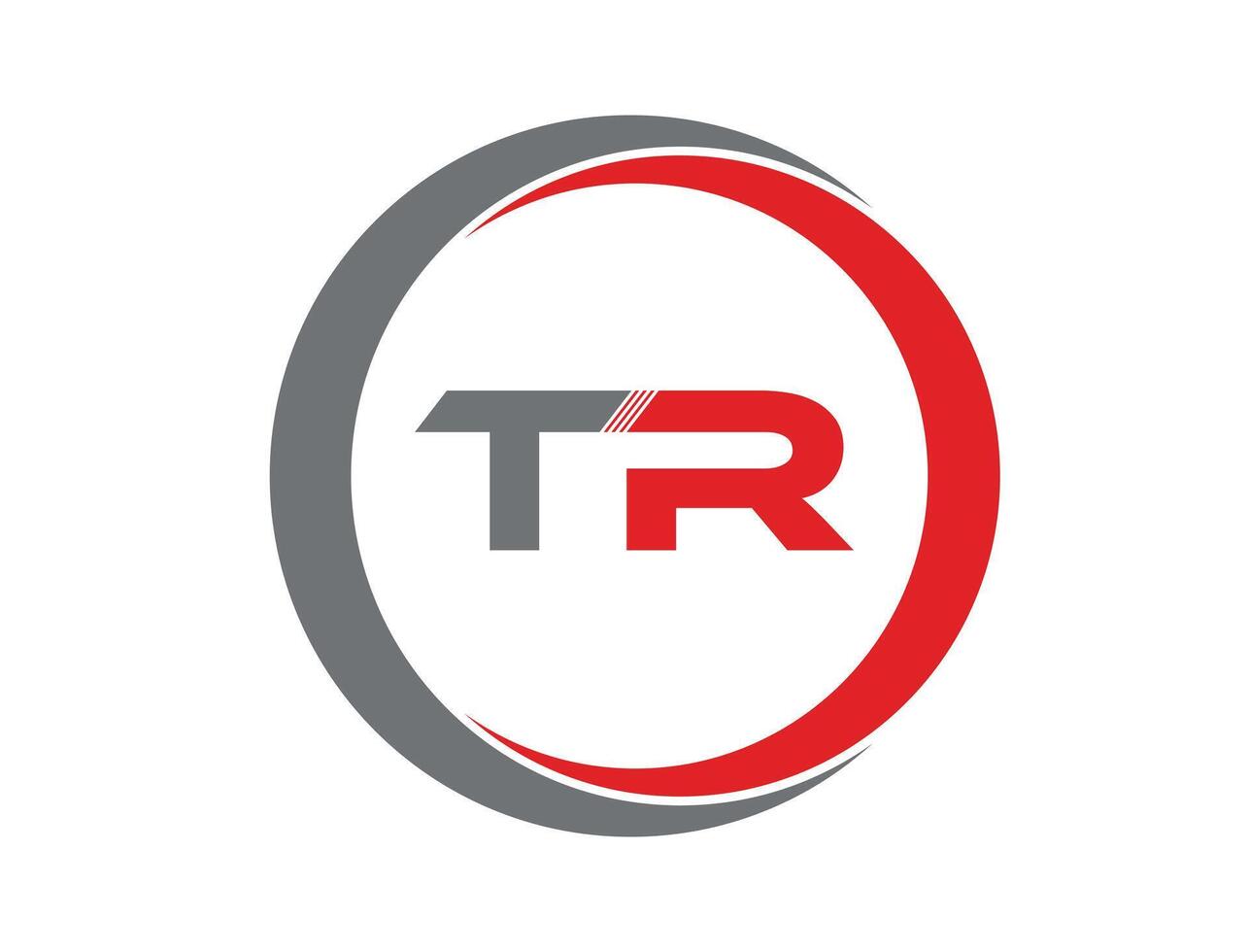 TR logo design concept with background. Initial based creative minimal monogram icon letter. Modern luxury alphabet design. Abstract TR Initials Logo with circles vector
