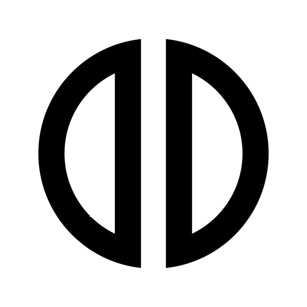 The DD monogram logo is a modern design that combines minimalist aesthetics and visual power vector