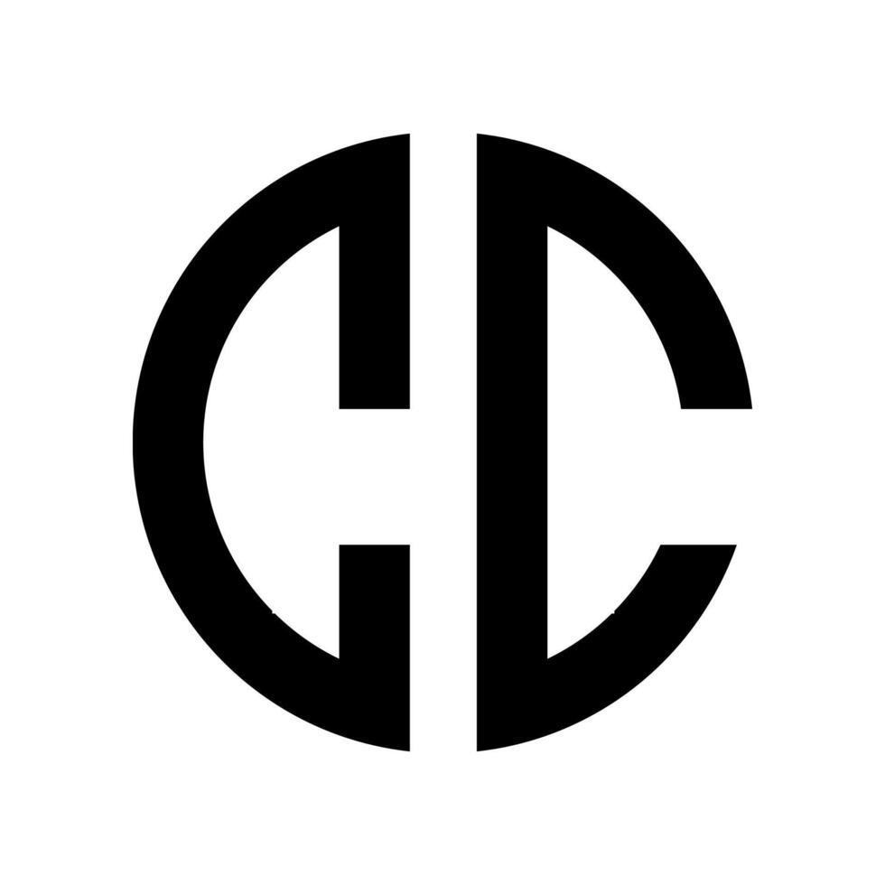 Modern Symbol Logo Letter CC. Suitable for brands or businesses that want to appear innovative. vector
