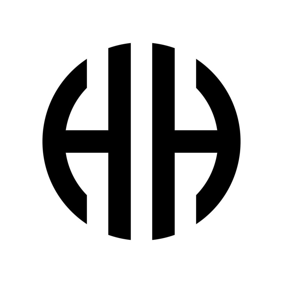 HH monogram logo with modern design. Suitable for brands or companies that want to emphasize stability vector