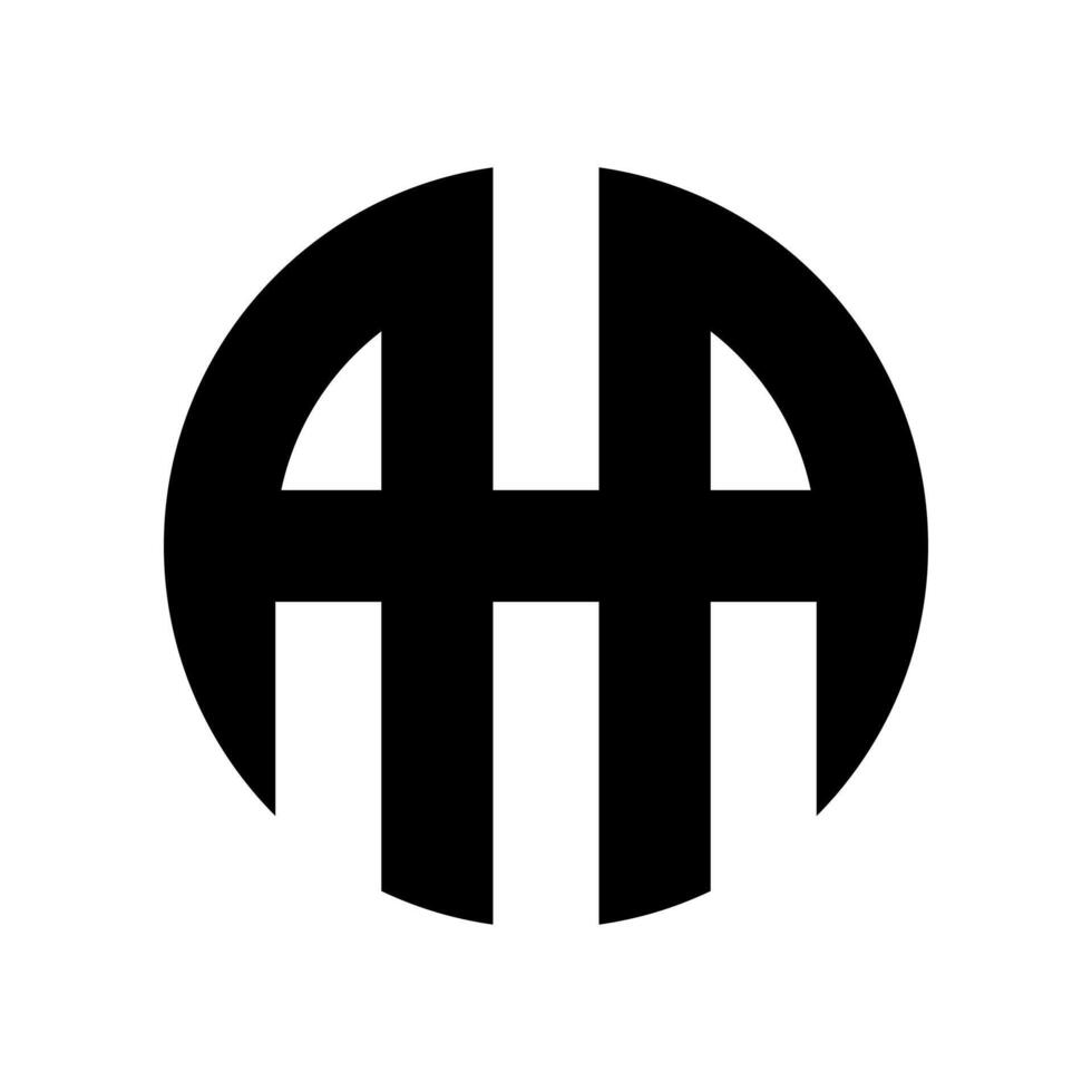 AA monogram logo with a modern design that combines minimalist aesthetics vector
