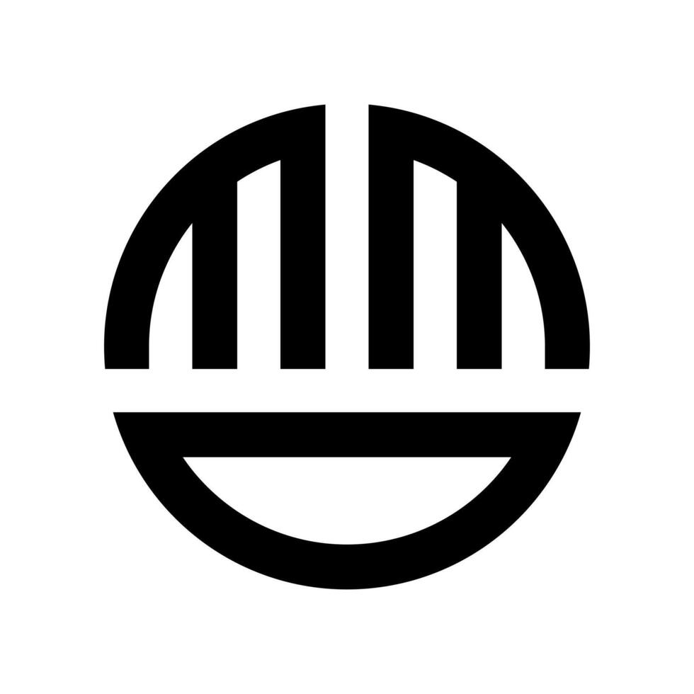 MMD letters logo. Initial symbols in monogram style can be used for businesses and companies vector