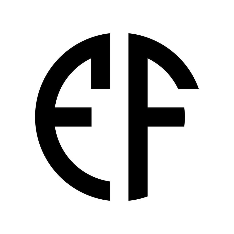 Modern Monogram Letter EF Symbol Logo. suitable for a variety of industries, from technology to creative businesses vector