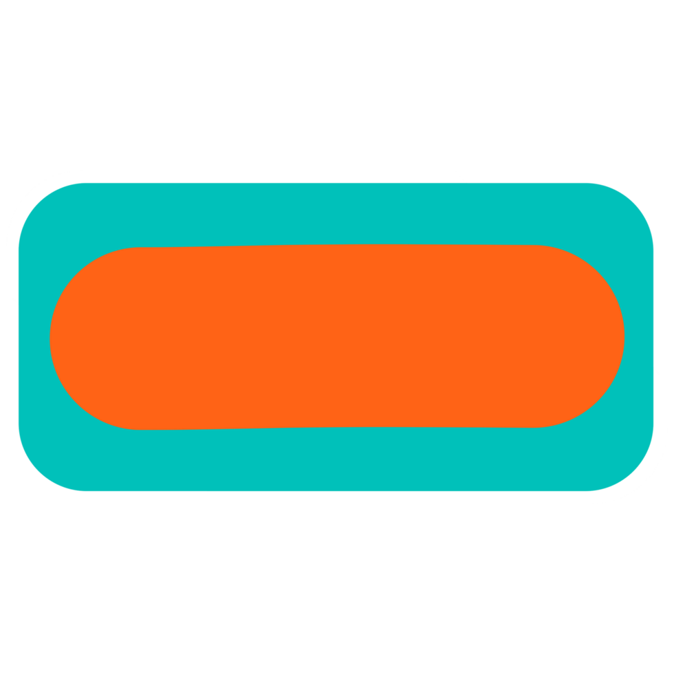 A button with an orange and blue color png