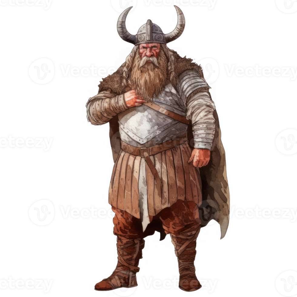 Majestic Viking Warrior Depicted In Detailed Artwork png