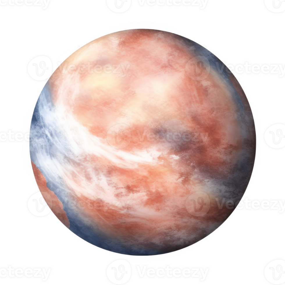 Artistic Depiction Of An Exoplanet With Swirling Clouds png