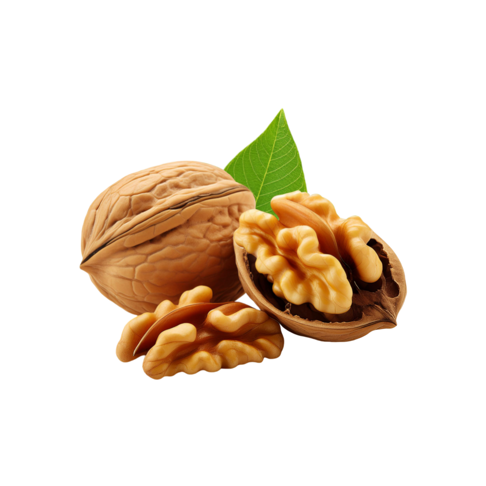 Walnut with slice on transparent background png