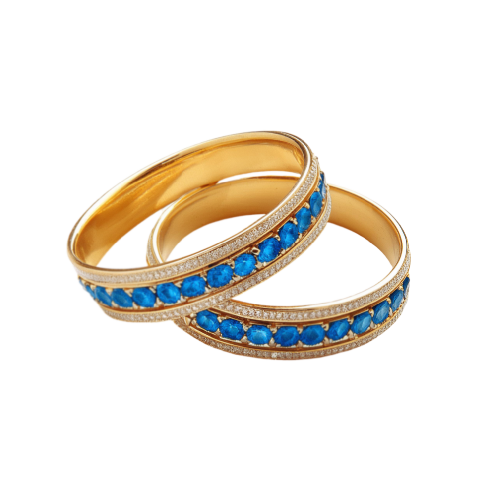 Beautiful diamond bangles on transparent background png