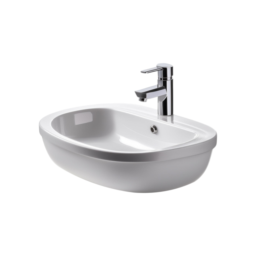 Realistic white Realistic white wash basin on transparent background on transparent background png