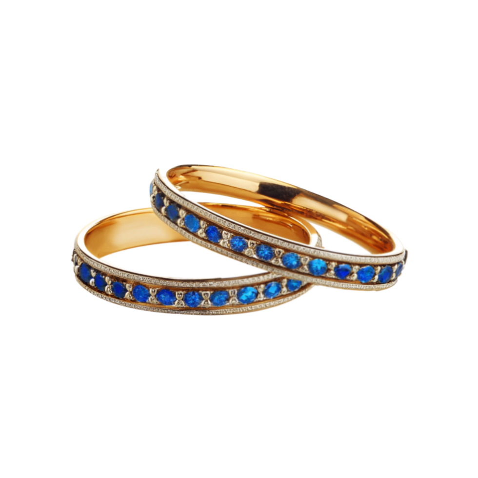 Diamond bangles on transparent background png