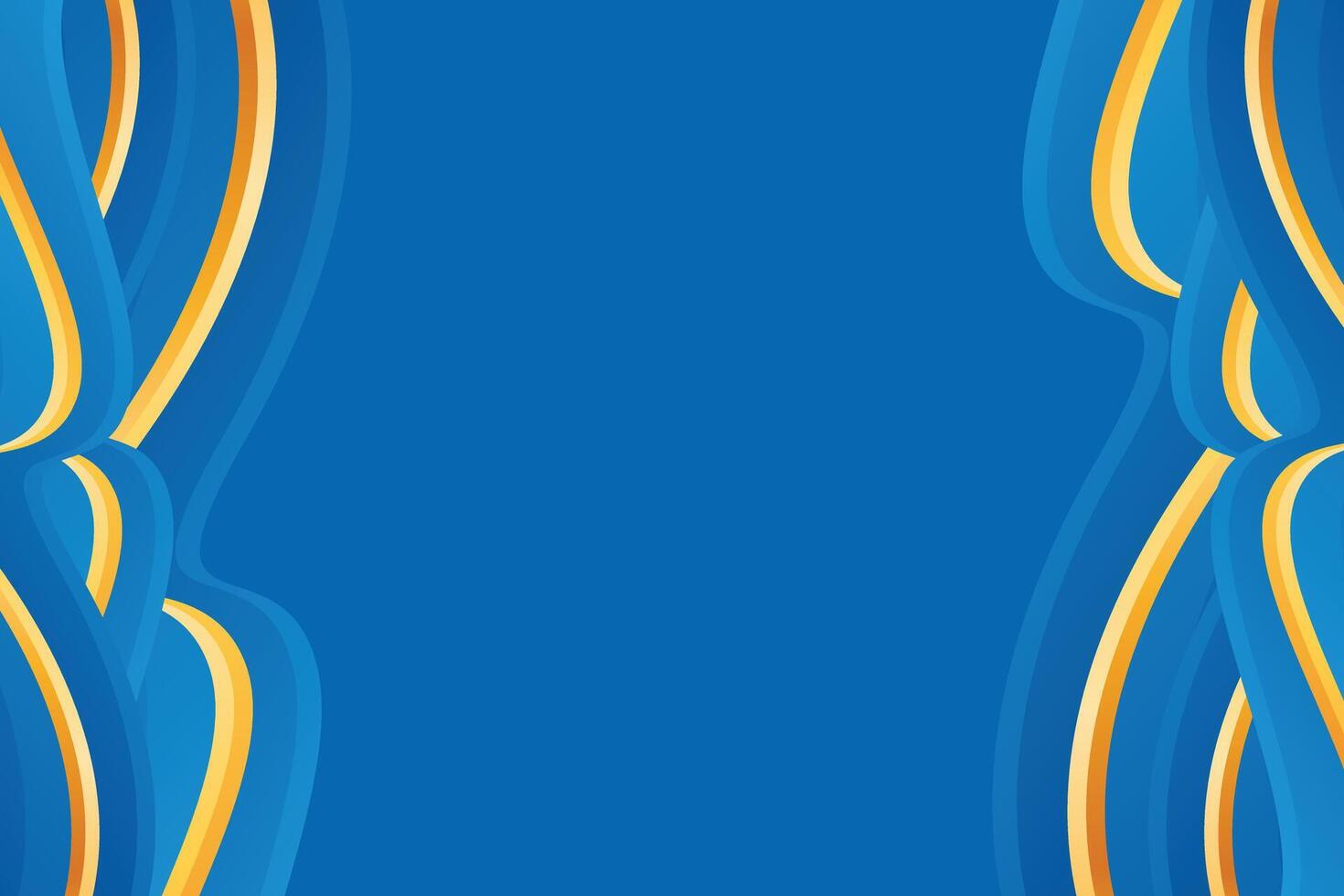 abstract blue and yellow wave background vector