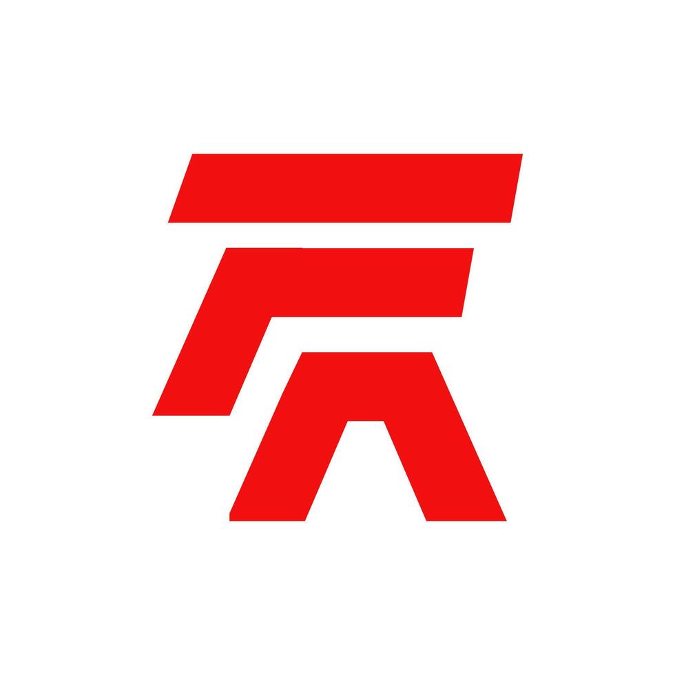 letters F and A bold modern logo vector