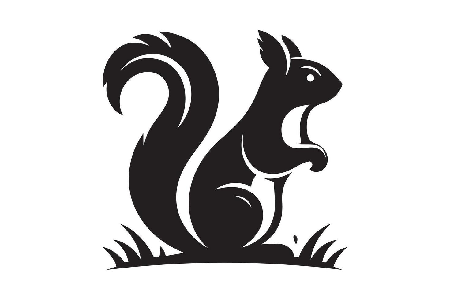 Squirrel logo, illustration vector