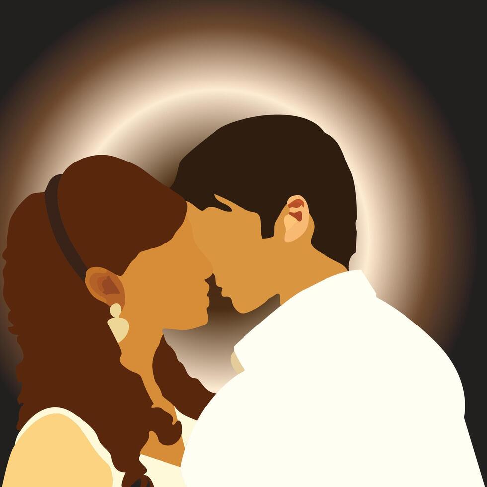Shot of a young couple enjoying a romantic day outdoors vector