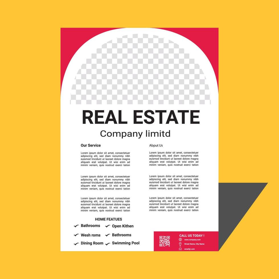 Flyer and Brochure for Real Estate Company with improving business vector