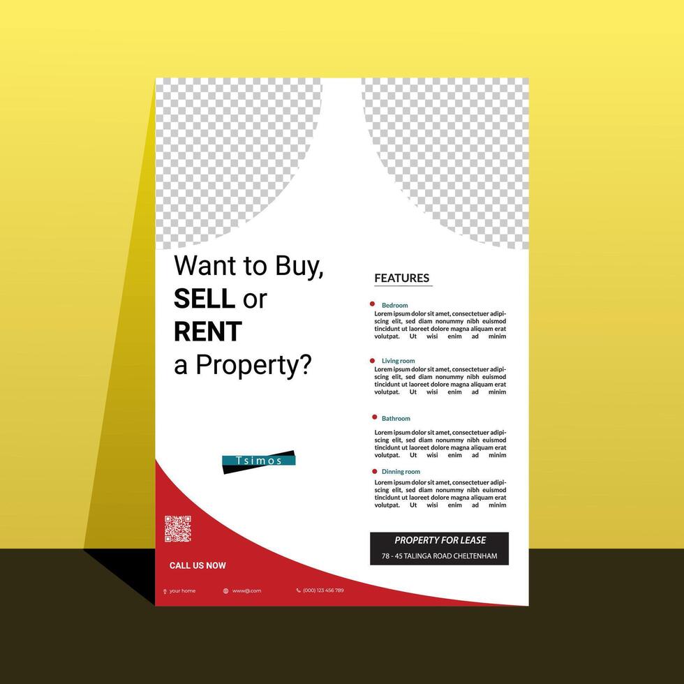 Company flyer for Real Estate vector