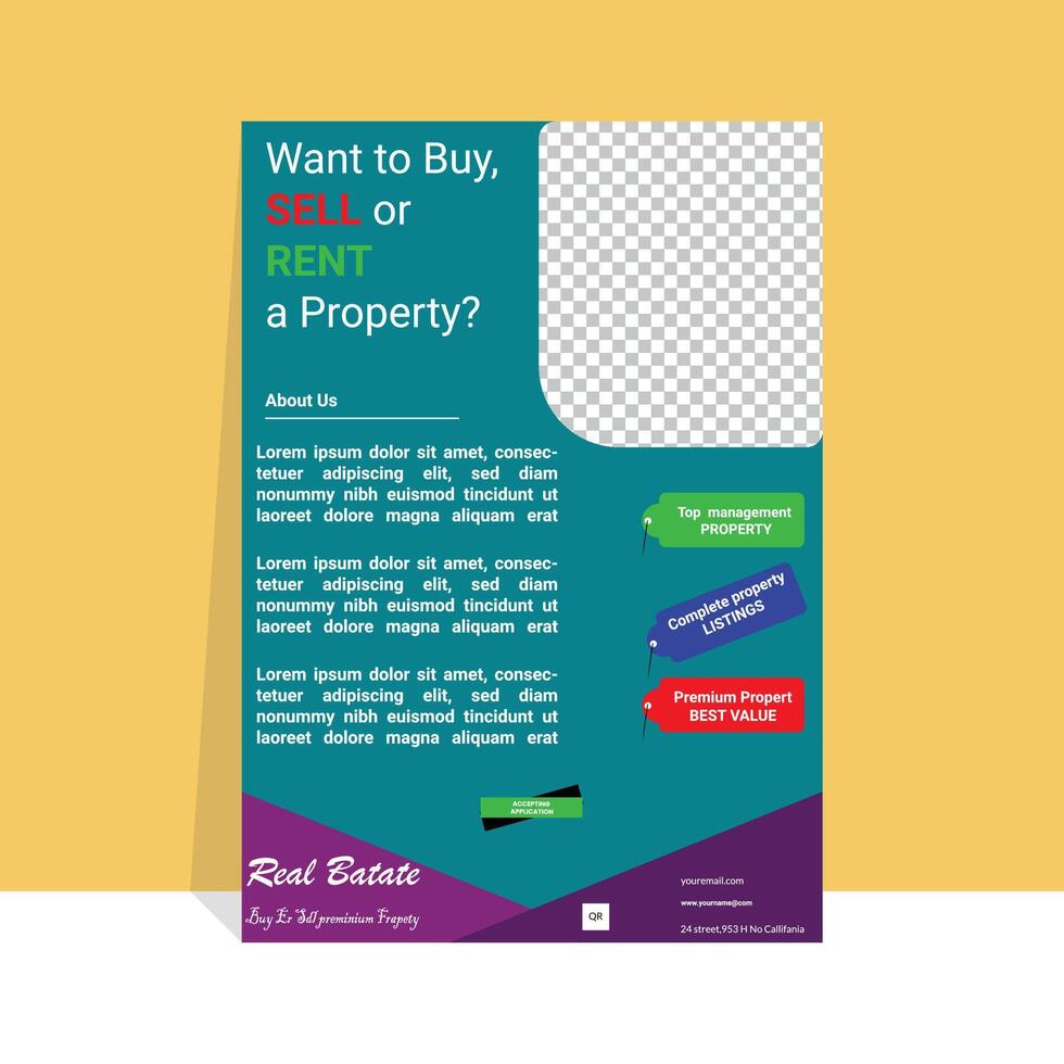 Real Estate Custom Flyer vector