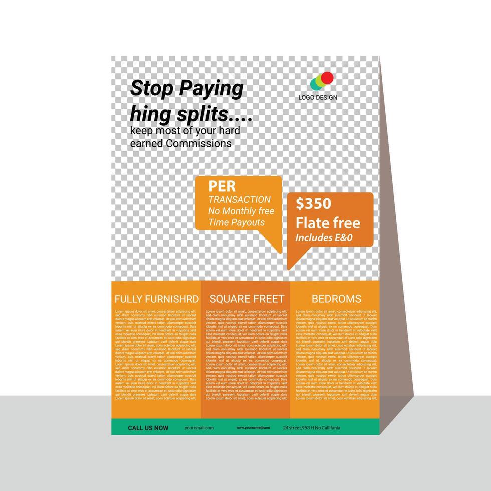 Business Real Estate Flyer vector