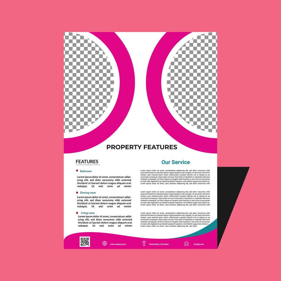 Unique Real Estate Flyer vector