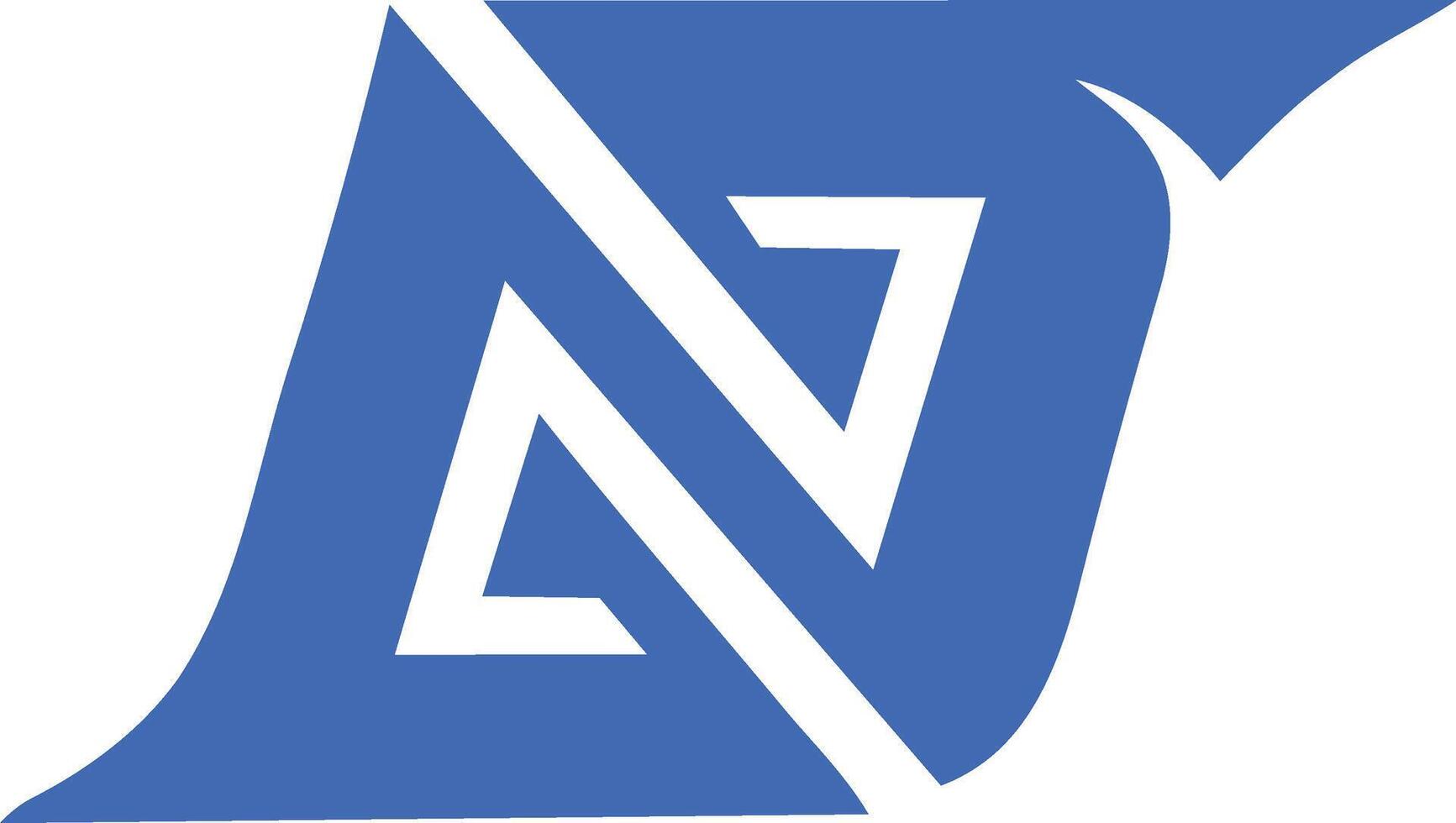 n letter financial logo vector