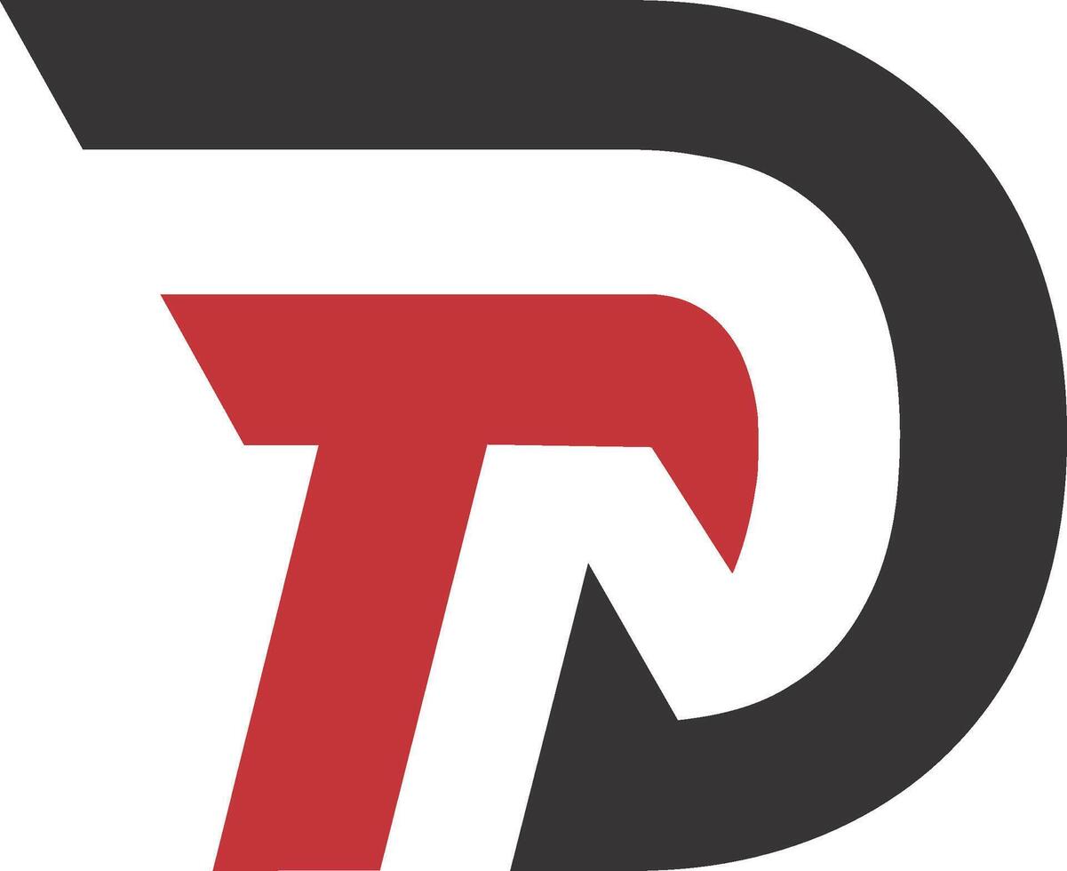 td minimal logo vector