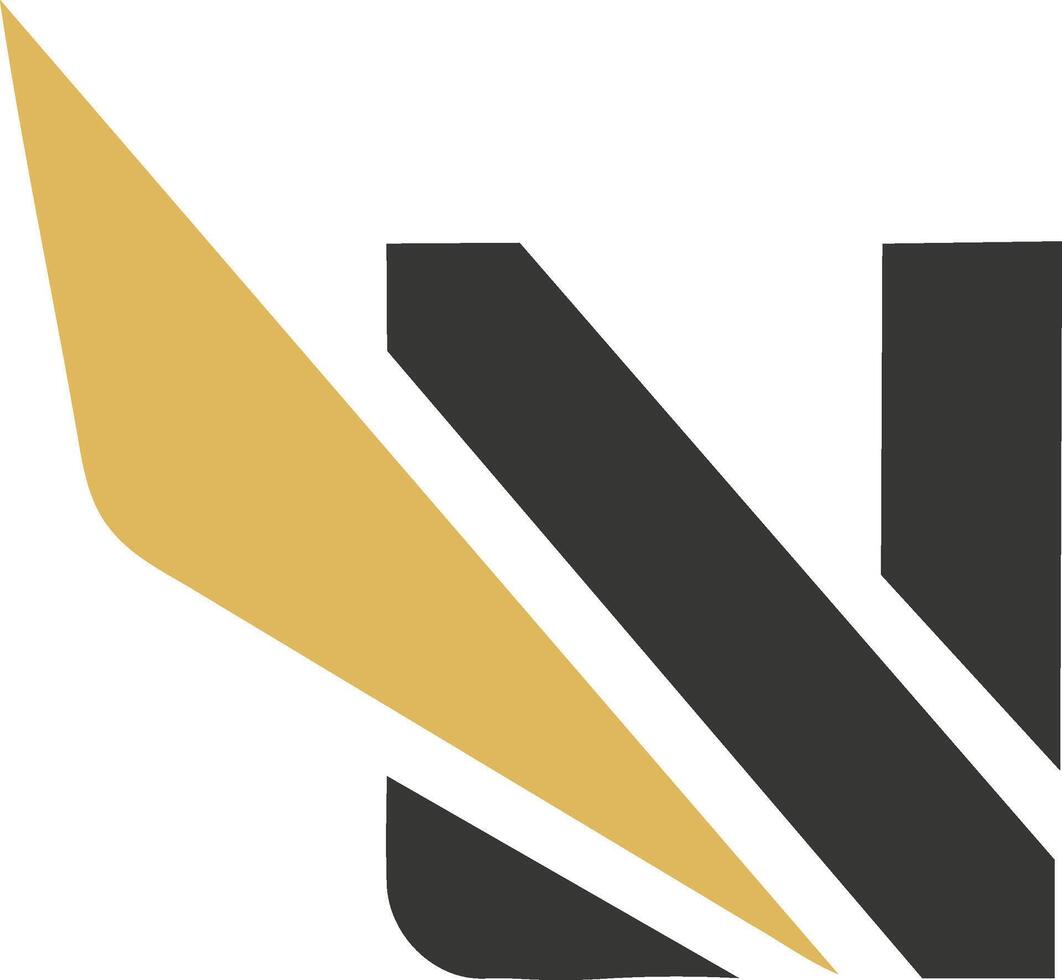 n letter financial logo vector