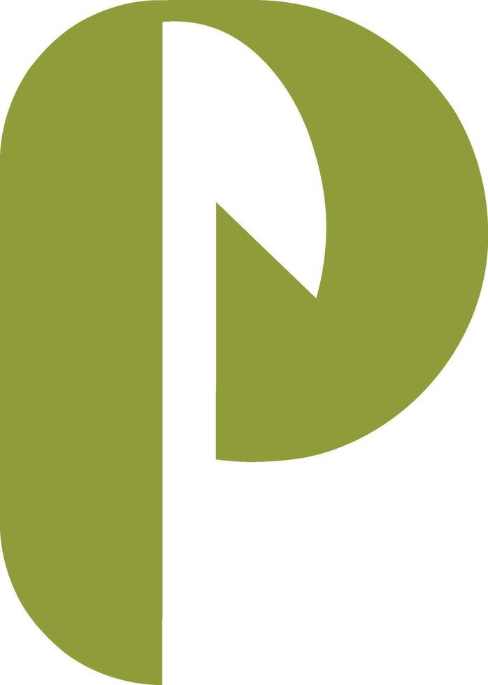 letter p logo design vector