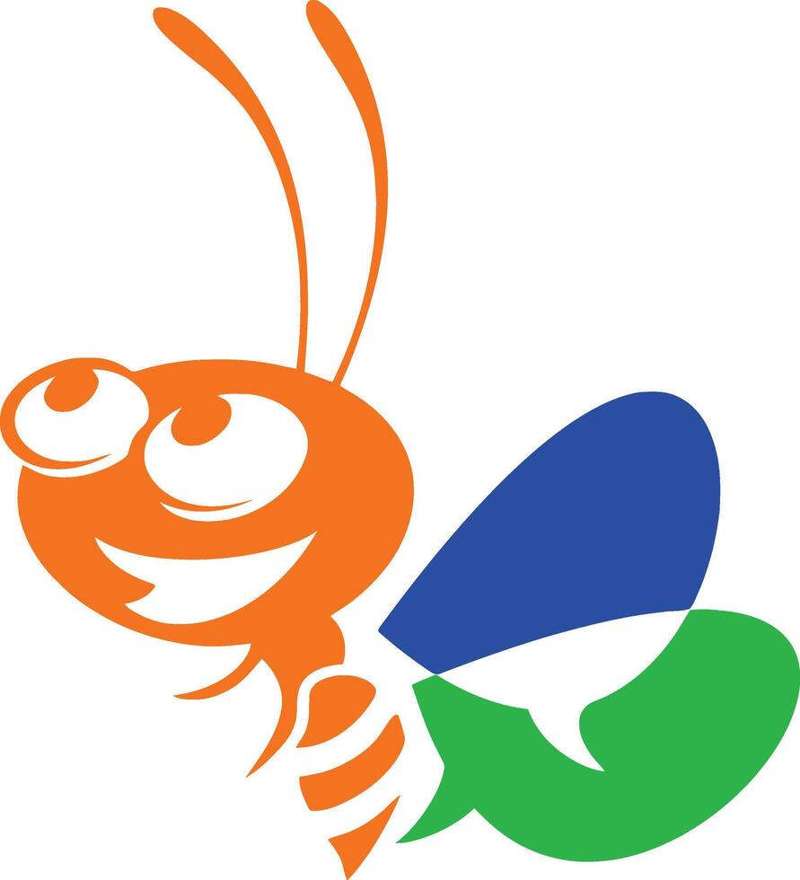 bee logo design vector