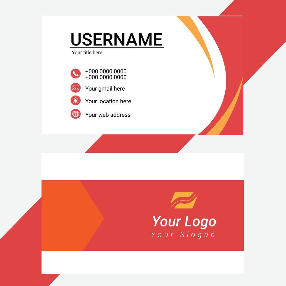 Modern business card design . vector
