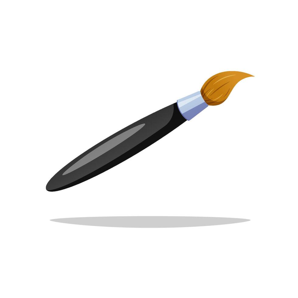 Paint brush isolated on white background. vector