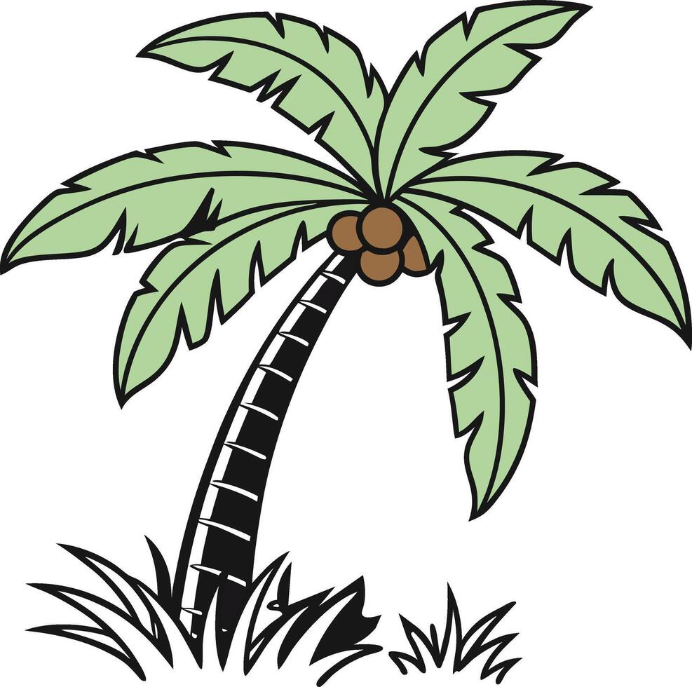 Palm tree clip art vector